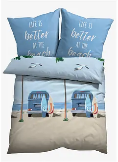 Parure de lit motif van et palmiers à la plage, bonprix