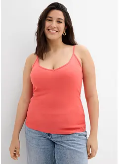 Lot de 3 tops à fines bretelles 100% coton, bonprix