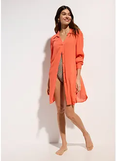 Lange Strandbluse aus fließender Viskose, bonprix