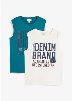Lot de 2 débardeurs marcel 100% coton, bonprix