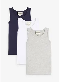 Tanktop mit Baumwolle (3er Pack), bonprix