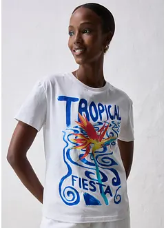T-shirt en coton et soie, bonprix