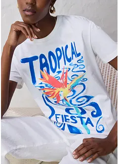 T-shirt en coton et soie, bonprix
