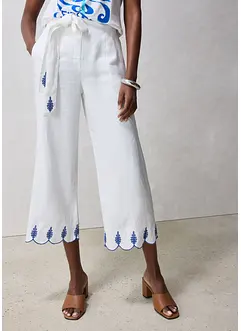 Jupe-culotte en lin avec ceinture (ens. 2 pces), bonprix