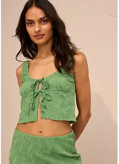 Top à laçage, aspect texturé, bonprix
