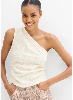 Top asymétrique en matière texturée, bonprix