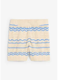Short en maille aérienne coton et lin, bonprix