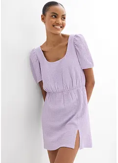 Shirtkleid aus strukturiertem Crêpe, bonprix