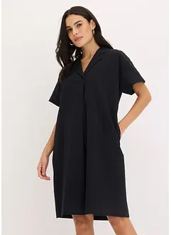 Lockeres Kleid aus Baumwolle mit eingelegter Falte, bonprix