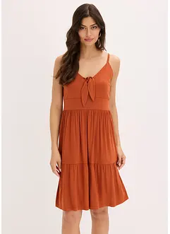 Robe à bretelles et détail noué, bonprix