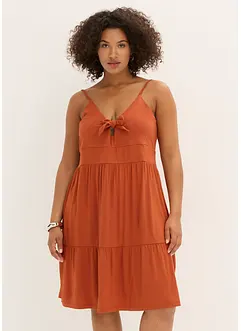 Robe à bretelles et détail noué, bonprix