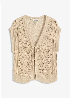 Ajour-Strickweste mit Viskose, bonprix