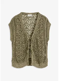 Ajour-Strickweste mit Viskose, bonprix