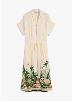 Hemdblusenkleid mit Bordürenprint, bonprix