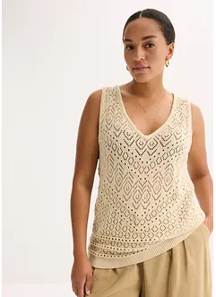 Top en maille ajourée, bonprix