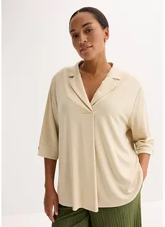 Tunika-Shirt aus fließendem Viskose-Piqué, bonprix