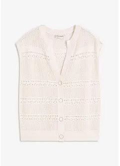 Ajour-Strickjacke, kurzarm, bonprix