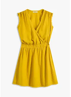 Robe à franges avec du lin, bonprix