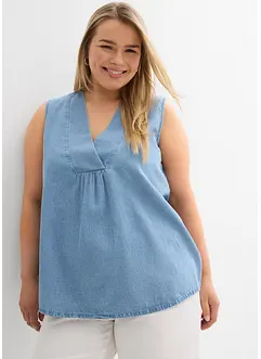 Blouse sans manches en jean, bonprix