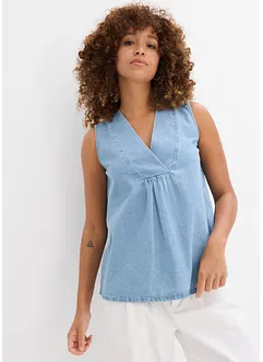 Blouse sans manches en jean, bonprix