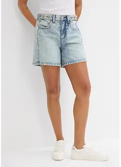 Short en jean taille mi-haute, peu extensible, bonprix