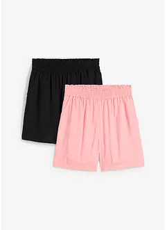 Lot de 2 shorts en viscose à taille élastiquée, bonprix