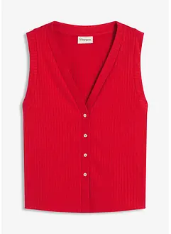 Gerippte Weste in Strickoptik, bonprix