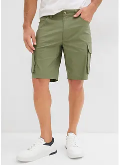 Lot de 2 bermudas cargo extensibles, regular, bonprix