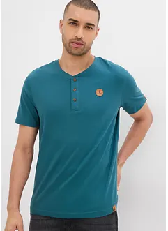 Lot de 2 T-shirts col tunisien 100% coton, bonprix