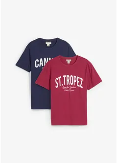 T-Shirt (2er Pack) aus reiner Bio-Baumwolle, bonprix