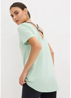 T-shirt long de sport avec décolleté dos, bonprix
