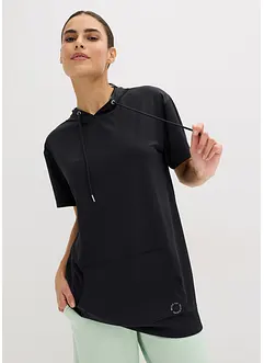 T-shirt de sport oversize avec capuche, séchage rapide, bonprix