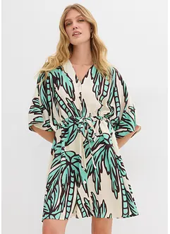 Minikleid mit Kimono-Ärmeln aus fließender Viskose, bonprix