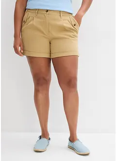 Short en twill, taille haute, bonprix