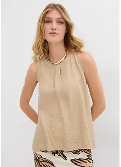 Top fluide sans manches en viscose mélangée, bonprix