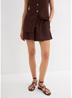 Schlupf-Shorts aus strukturiertem Crêpe, bonprix