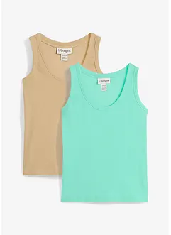 Lot de 2 débardeurs coton, bonprix