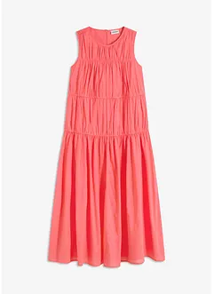 Maxikleid mit Raffungen aus Baumwolle, bonprix