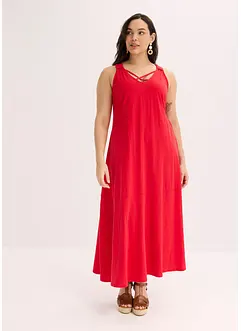 Robe longue 100% coton à bretelles, bonprix