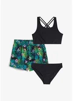 Bikini et jupe paréo (ens. 3 pces), bonprix