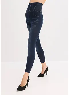 Legging sculptant sans coutures aspect jean, maintien fort, bonprix