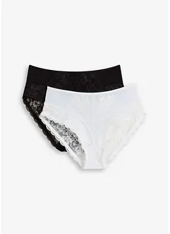 Maxislip mit zarter Spitze (2er Pack), bonprix