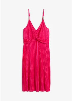Minikleid aus glänzendem Material mit Plissee, bonprix