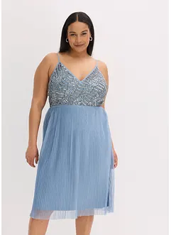 Midikleid mit Faltenrock und Paillettenstickerei, bonprix
