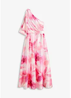 One-Shoulder-Kleid aus glänzendem Satin, bonprix
