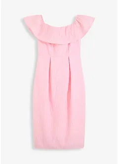 Carmen-Kleid aus glänzendem Jacquard, bonprix