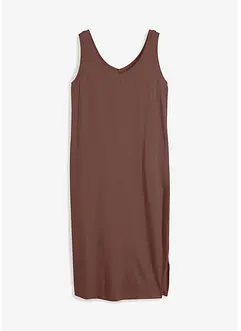 Jerseykleid mit Schlitz aus reiner Bio-Baumwolle, bonprix