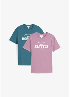 Lot de 2 T-shirts 100% coton, bonprix