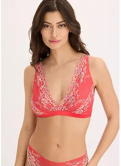 Soutien-gorge bralette sans armatures avec une dentelle multicolore, bonprix