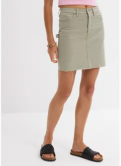 Mini-jupe en coton extensible, bonprix